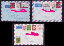 BRD 3 Luftpost Briefe Aus 1969 Nach CARACAS, VENEZUELA #J764 - Cartas & Documentos