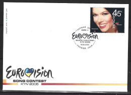 UKRAINE. N°639 De 2005 Sur Enveloppe 1er Jour. Chanteuse/Eurovision. - Cantantes