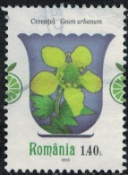 Roumanie 2023 Oblitéré Used Plantes Médicinales Geum Urbanum Benoîte Commune Y&T RO 6959 SU - Usati