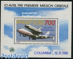 Mali 1981 Space Shuttle S/s Overprinted, Mint NH, Transport - Aircraft & Aviation - Space Exploration - Airplanes