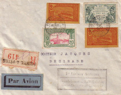 GUADELOUPE - POINTE A PITRE - 1er LIAISON AERIENNE GUADELOUPE - LES SAINTES-MARIE GALANTE ET DESIRADE - 3 AOUT 1936. - Cartas & Documentos