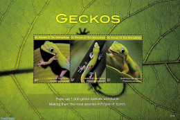 Saint Vincent 2017 Geckos 3v M/s, Mint NH, Nature - Reptiles - St.Vincent (1979-...)