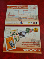 Carte  TIMBRE INVITATION LA COMPAGNIE DES GUIDES  FFAP - Francobolli (rappresentazioni)