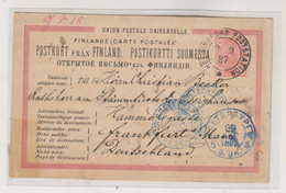FINLAND 1887 Nice Postal Stationery To Germany - Gebraucht