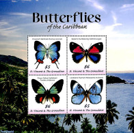 Saint Vincent 2019 Butterflies 4v M/s, Mint NH, Nature - Butterflies - St.Vincent (1979-...)