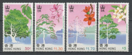 HONG KONG 1988 N° 532/535 ** Neufs MNH Superbes C 7.50 € Flore Arbres Trees Banyan Chinois Bauhinia Arbre à Coton Schima - Unused Stamps