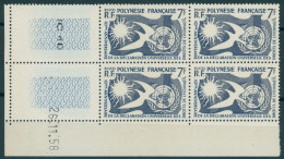 POLYNESIE: DROITS DE L'HOMME 1958 BLOC DE 4 SCH B/TB ** - Unused Stamps