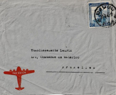 1947 DUNGU BELGIAN CONGO / CONGO BELGE : LETTER WITH  COB 244 STAMP TO BRUSSELS VIA IRUM1 - Covers & Documents
