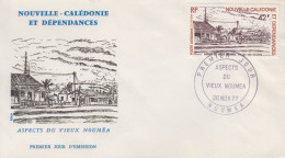 Enveloppe   FDC   1er   Jour   NOUVELLE   CALEDONIE    Aspects   Du   Vieux   NOUMEA    1977 - FDC