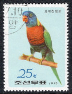 North Korea 1975 Single Stamp To Celebrate Parrots In Fine Used. - Corée Du Nord