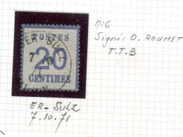 Alsace Lorraine -N° 6  - Signé Roumet -réf Als 10 - Used Stamps