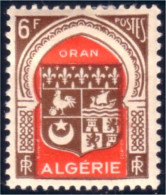 124 Algerie 6f Armoiries Oran Coat Of Arms MH * Neuf (ALG-95) - Sellos