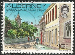 122 Alderney State's Building Very Nice Cancel (ALD-13) - Alderney