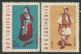 120 Albanie 1962 Regional Costumes Régionaux MH * Neuf (ALB-282) - Costumi