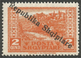 120 Albanie 1925 Surcharge Gjirokaster MH * Neuf (ALB-211a) - Albanie