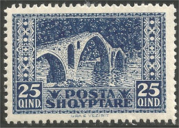 120 Albanie 1923 Pont Vezirit Bridge Brucke MH * Neuf (ALB-204d) - Albanie