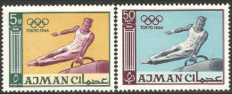 116 Ajman 1964 Olympics Tokyo Gymnastics Gymnastique MNH ** Neuf SC (AJM-144) - Ginnastica