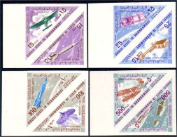 108 Aden Avions Espace Non Dentelés Imperforate Space Airplanes Margins Bords Feuille MNH ** Neuf SC (ADE-24b) - Asia