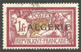 124 Algerie 1924 1fr Lie De Vin Olive (ALG-197) - Usati
