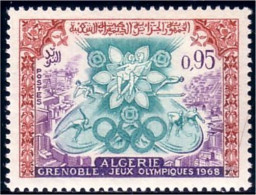 124 Algerie Patinage Grenoble 1968 Figure Skating MH * Neuf (ALG-131) - Eiskunstlauf