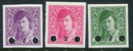 KINGDOM OF SHS 1919 Bosnia Newspaper Stamps Surcharged 2 (H.) LHM / *.  Michel 27-29 - Unused Stamps