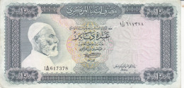 LIBYA 10 DINAR 1972 P-37b SIG/SHERLALA VF SERIES 45 - Libia