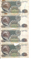 RUSSIE 1000 RUBLES 1992 G/VG P 250 ( 4 Billets ) - Russia