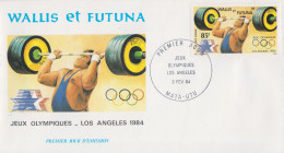 Enveloppe   FDC  1er  Jour   WALLIS  ET  FUTUNA     Jeux  Olympiques   LOS  ANGELES    1984 - FDC