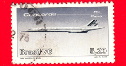 BRASILE - Usato - 1976 - Aerei - Primo Volo Commerciale Del Concorde Verso Il Brasile - 5.20 - Oblitérés