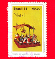 BRASILE - Usato - 1981 - Natale - Presepe, Taubaté (Candida) - 60.00 - Oblitérés