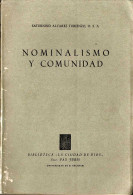 Nominalismo Y Comunidad - Saturnino Álvarez Turienzo, O.S.A. - Filosofía Y Sicología