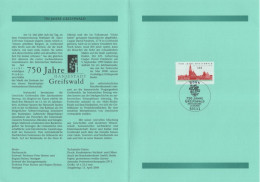 Germany Deutschland 2000 750 Jahre Greifswald Hansestadt, Canceled In Bonn - 1991-2000