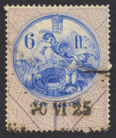 1891 Hungary Croatia Slovakia Serbia Romania Transylvania KUK Revenue Tax Fiscal Judaical 6 Ft Cornucopia Fountain Angel - Revenue Stamps