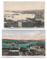 2 Postcards Lot Chile Valparaiso City & Harbour Many Ships Floating Dry Docks Weir Scott Building One Is RPPC Unposted - Chile