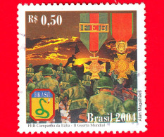 BRASILE - Usato - 2004 - Brasile Nella II Guerra Mondiale -Esercito - FEB - Battaglia Di Monte Castello - Italia - 0.50 - Used Stamps