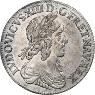 France, Louis XIII, 1/4 Ecu, 1643, Paris, Rose, Argent, TTB+, Gadoury:48 - 1610-1643 Louis XIII The Just