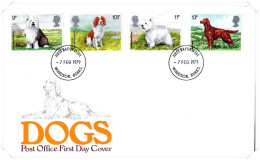 1979 Dogs Unaddressed FDC Tt - 1971-1980 Decimal Issues