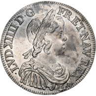 France, Louis XIV, 1/2 Écu à La Mèche Courte, 1644, Paris, Point, Argent - 1643-1715 Louis XIV Le Grand