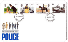 1979 Police Unaddressed FDC Tt - 1971-1980 Decimale  Uitgaven