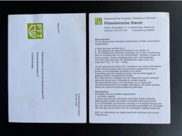 NETHERLANDS SUBSCRIPTION CARD DUTCH PHILATELIC SERVICE NEDERLAND - Brieven En Documenten