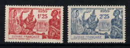 Guyane - YV 150 & 151 N* MH , New York - Neufs