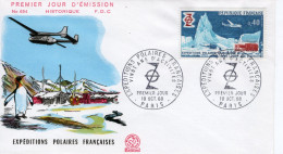 France FDC - EXPÉDITIONS POLAIRES FRANCAISES -   Envelope Premier Jour D'Emission - Airplanes