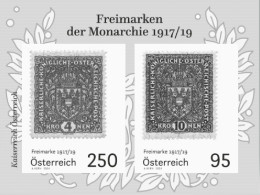 Austria 2024 - Freimarken Der Monarchie 1917/19 Black Print Mnh** - Proeven & Herdruk