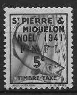 1941 Saint Pierre Et Miquelon N° Tx 42  Nf*  MLH. Timbre-taxe . Noël 1941 F.N.F.L. - Portomarken