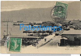 224847 CHILE IQUIQUE MUELLE DE PASAJEROS SHIP CIRCULATED TO FRANCE POSTCARD - Chile