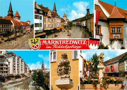 72646011 Marktredwitz Teilansichten Strassenpartie Erker Brunnen Skulptur Marktr - Marktredwitz