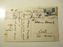 FINLAND 1939 TO ESTONIA , 1940 OLYMPIC GAMES ADVERTISING POSTSTAMP    , 1-1 - Other & Unclassified