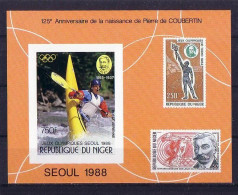 Olympics 1988 - Canoing - NIGER - S/S Imperf. MNH - Summer 1988: Seoul