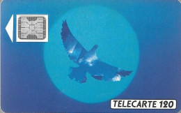 CARTE-PUBLIC-120U-12/90-F 135Aa-SC4-Trou 7-5 Impact-22911-L OISEAU BLEU--UTILISE-TBE- - 1990