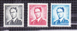 1953 Nr 924-26** Zonder Scharnier. Koning Boudewijn,Marchand.OBP 11,75 - 1953-1972 Bril